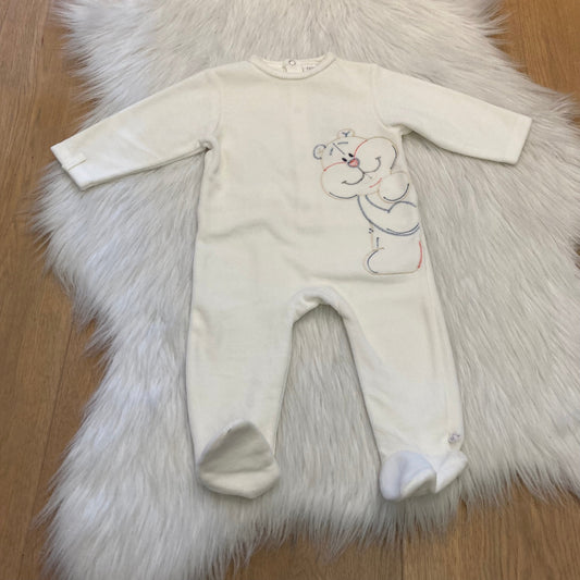 Pyjama garçon velours écru