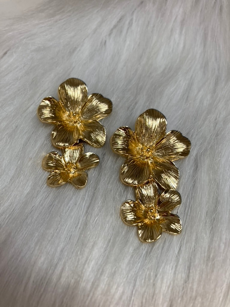 Golden Duo Bloom Oorbellen