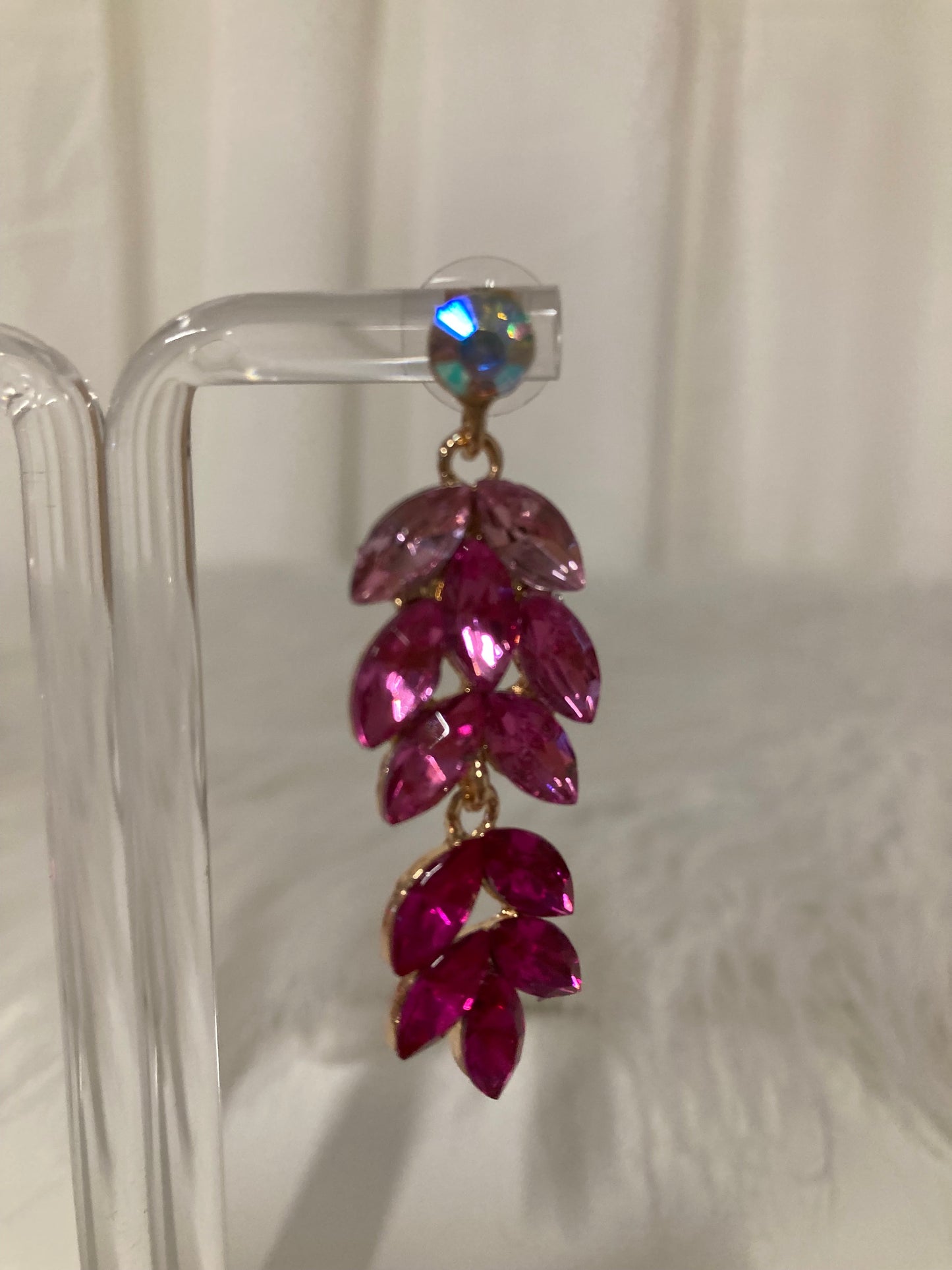 Fuchsia Royale Oorbellen – Luxe Kristal Statement Earrings