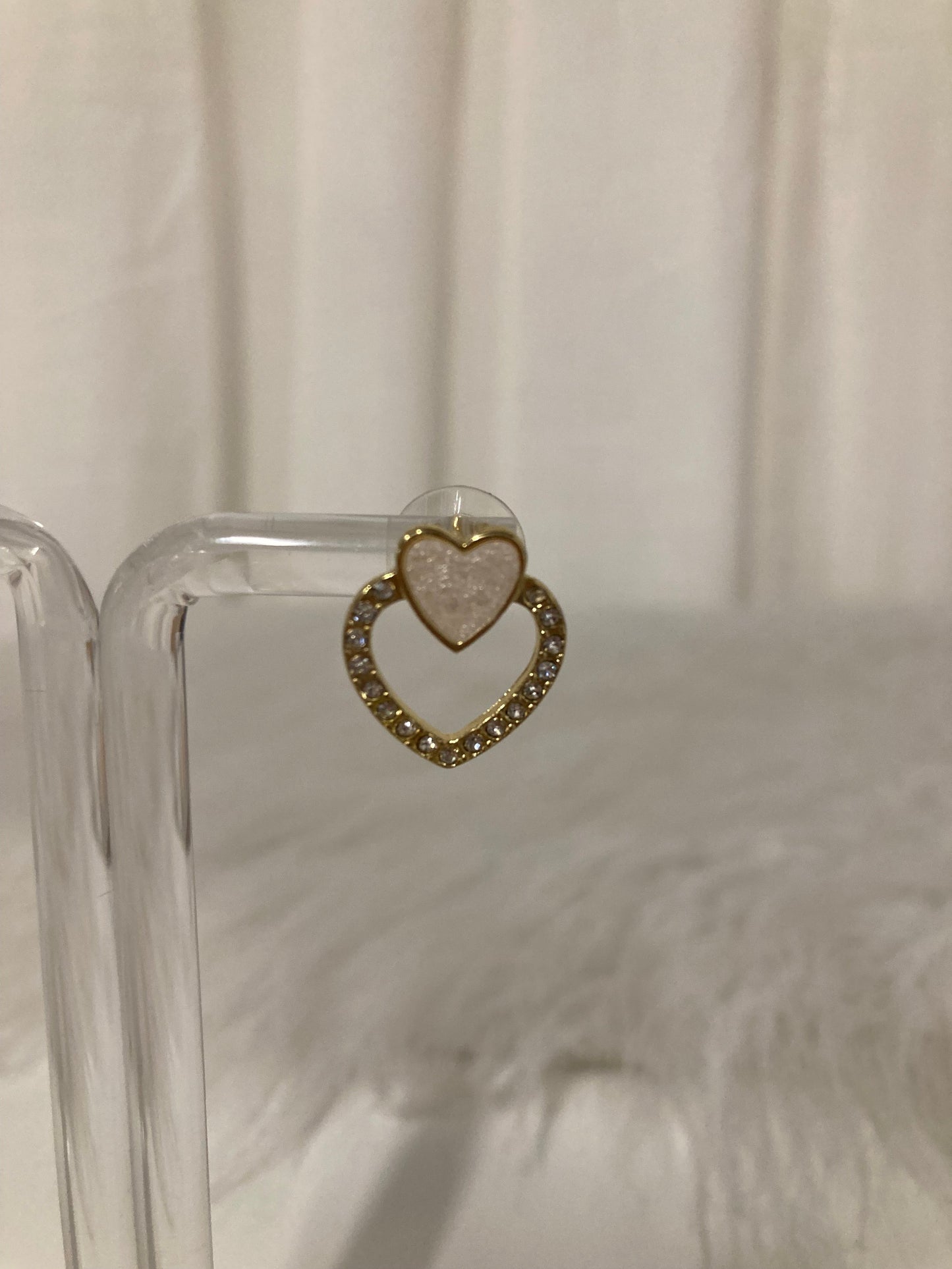 Eternal Love Oorstuds – Dubbel Hart Goud