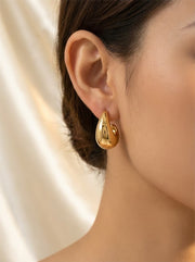 Luna Gold Dome Oorbellen