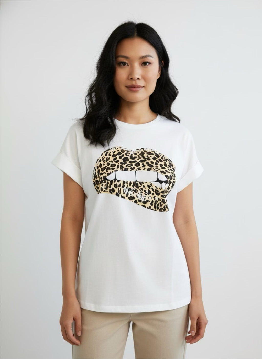 T-shirt with panter lips