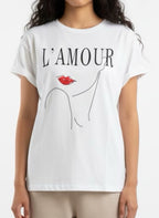 T-shirt with pattern Amour