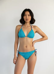 Esprit Turquoise Triangel Bikini met Stippenprint en Strikbroekje Dames