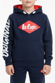 Lee Cooper Navy Jongens Hoodie met Logo