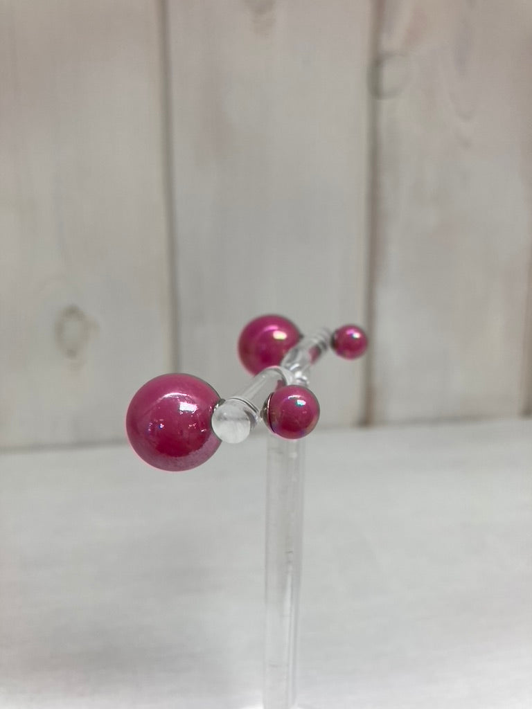 Pink Pearl Duo Oorbellen