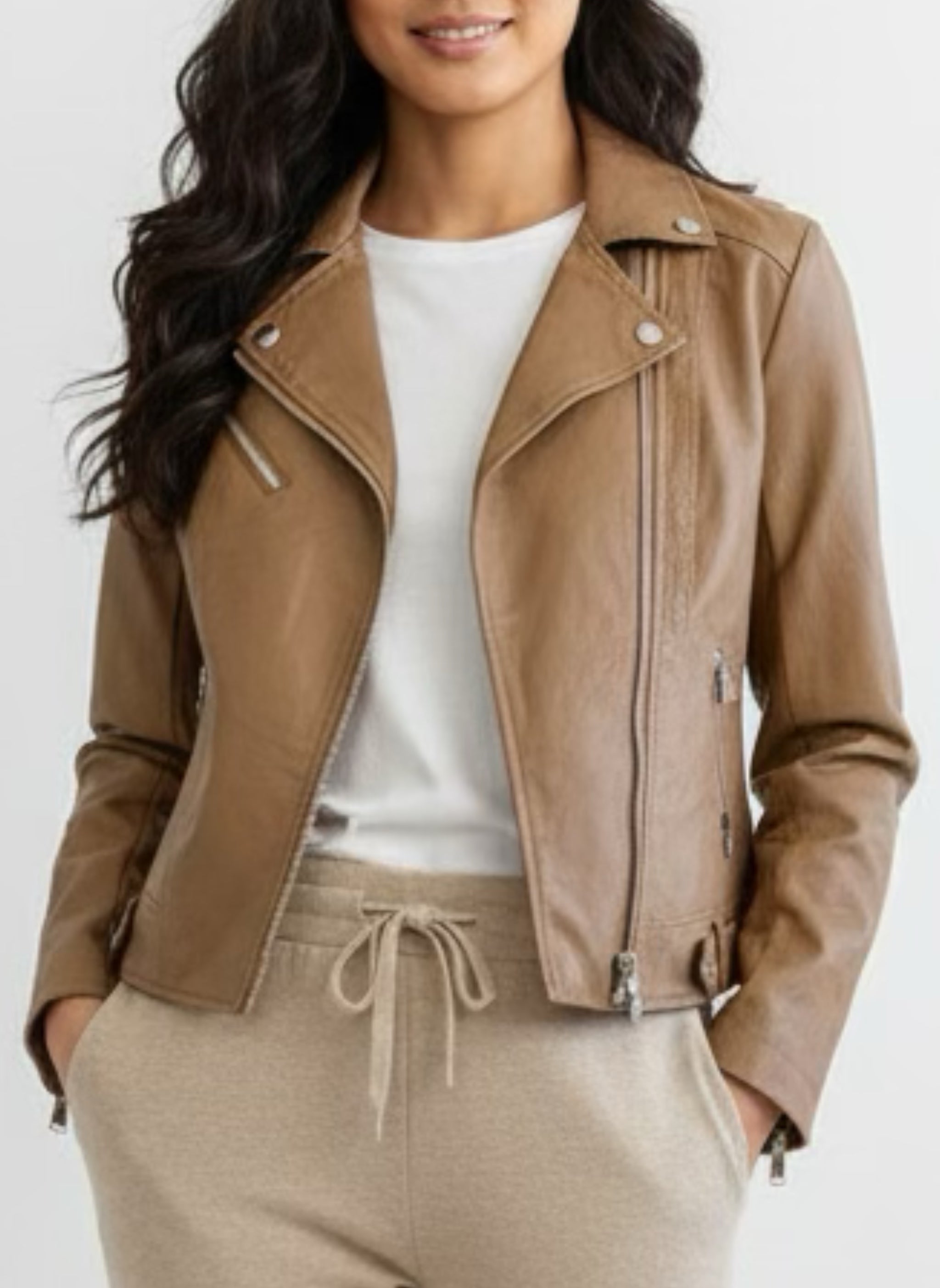Biker jacket Camel