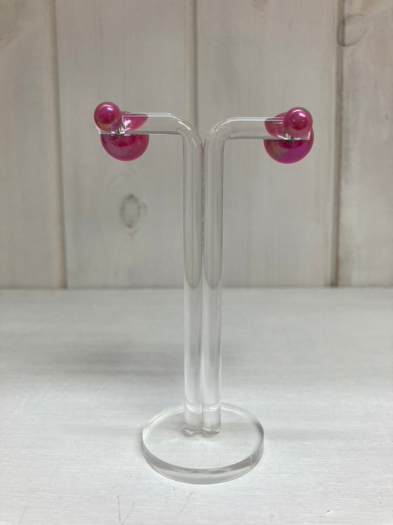 Pink Pearl Duo Oorbellen