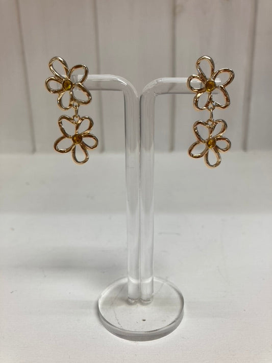Boucles d'oreilles duo Marguerite dorée