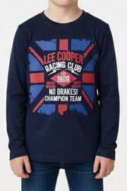 Lee Cooper Navy Jongens Longsleeve Racing Club