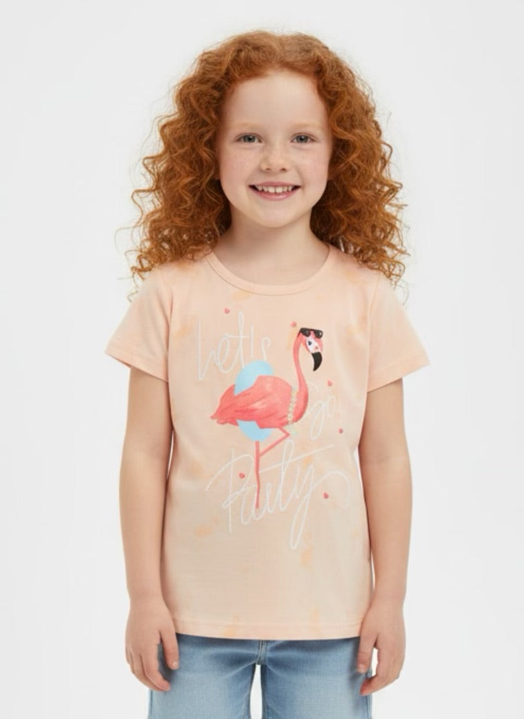 T-shirt Flamingo zalmroze