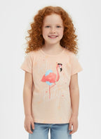 T-shirt Flamingo zalmroze