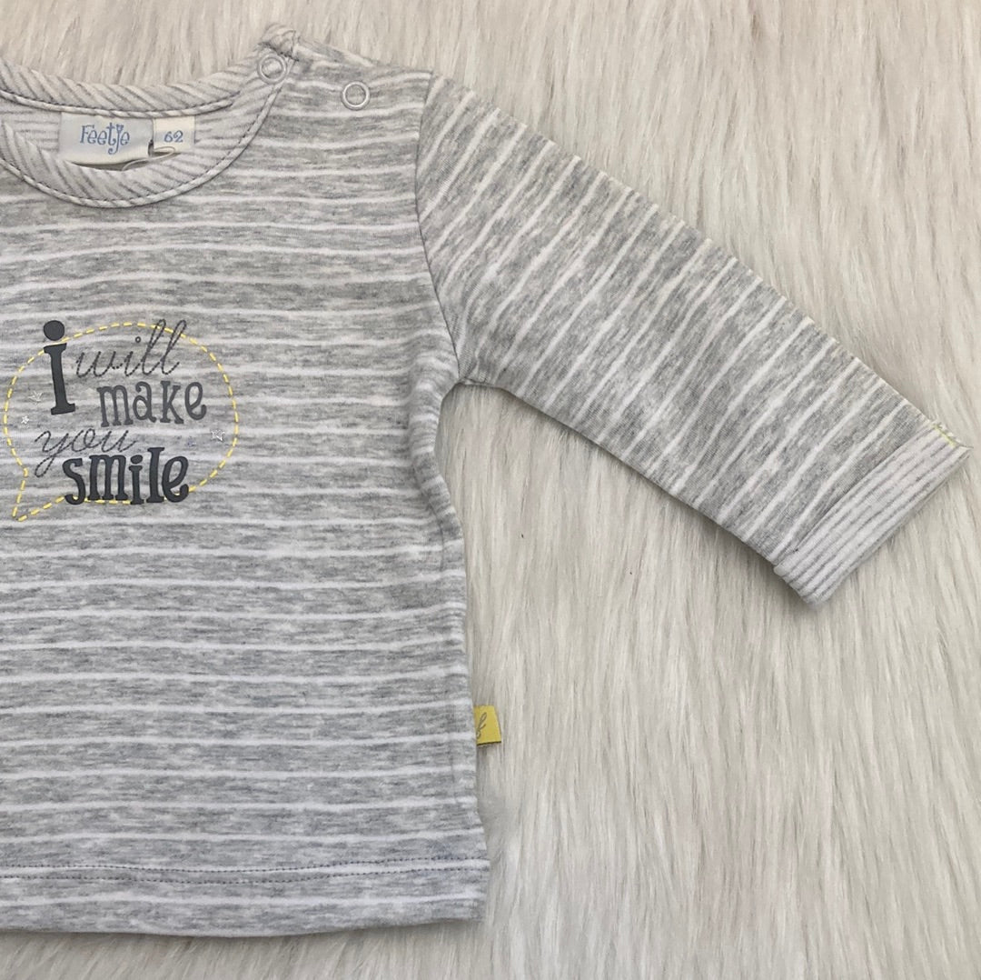 T-shirt streep hello sunshine