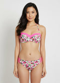 Floral Bikini met Neon Roze Accenten