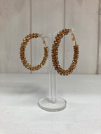 Oorring met strass steentjes goud