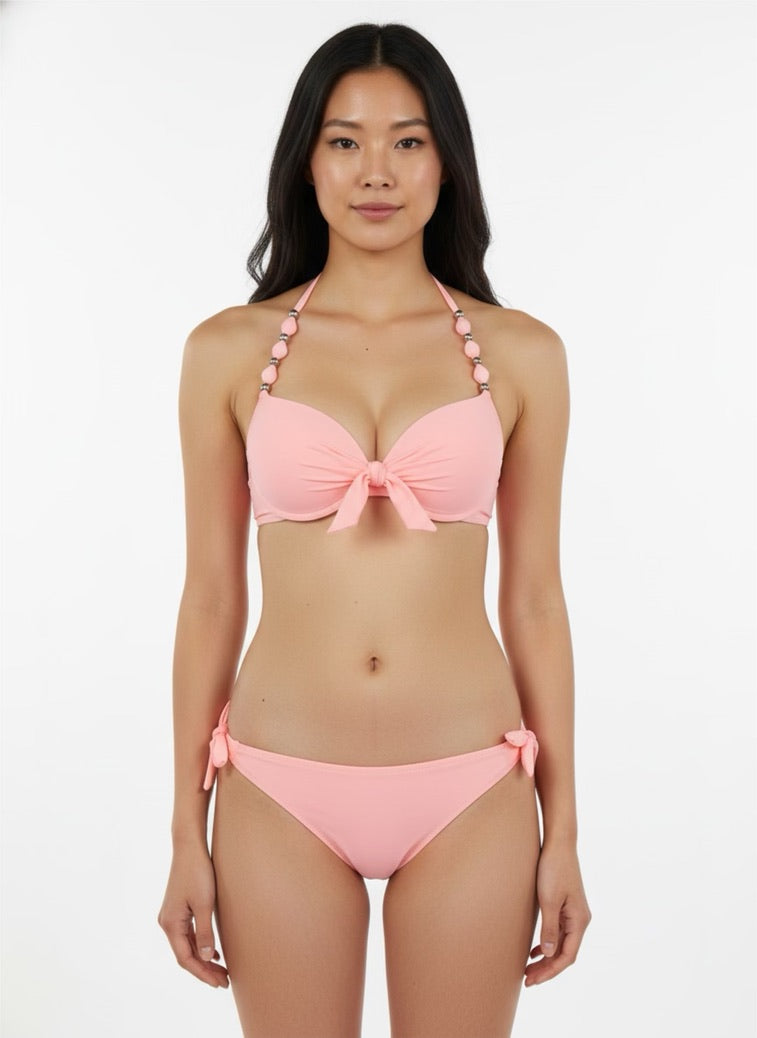 Push up bikini coraal