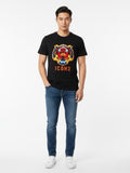T-shirt zwart met leeuw
