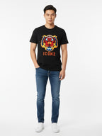 T-shirt zwart met leeuw