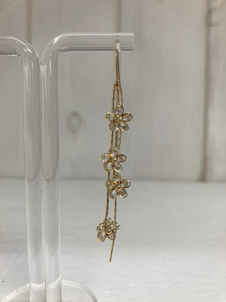 Golden Daisy Cascade Oorbellen