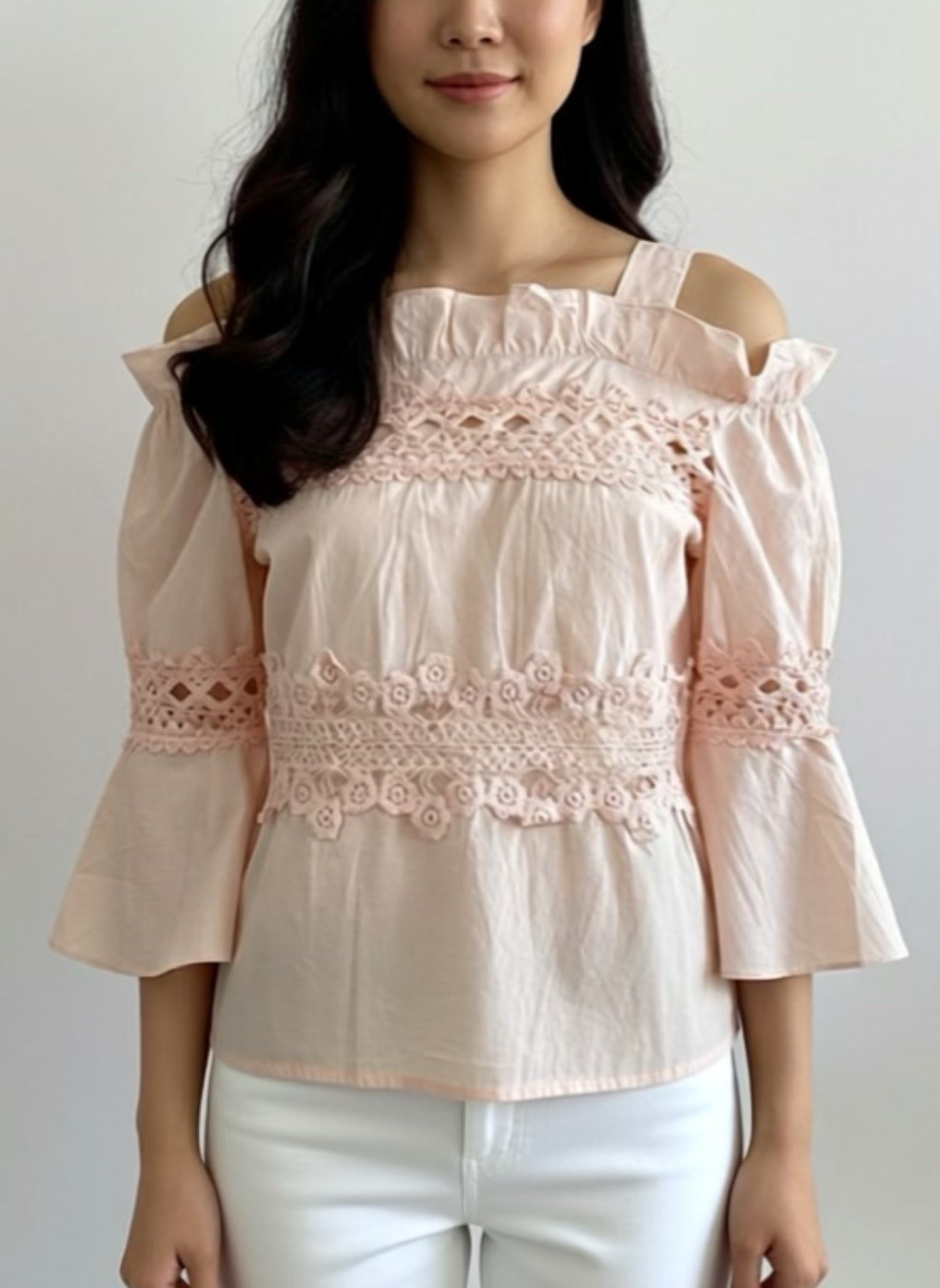Pink hooked blouse top
