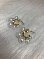 Oorbel ring met parels