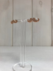 Sparkling Moustache Stud Oorbellen