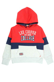 Lee Cooper Rode Jongens Hoodie College met Colorblock