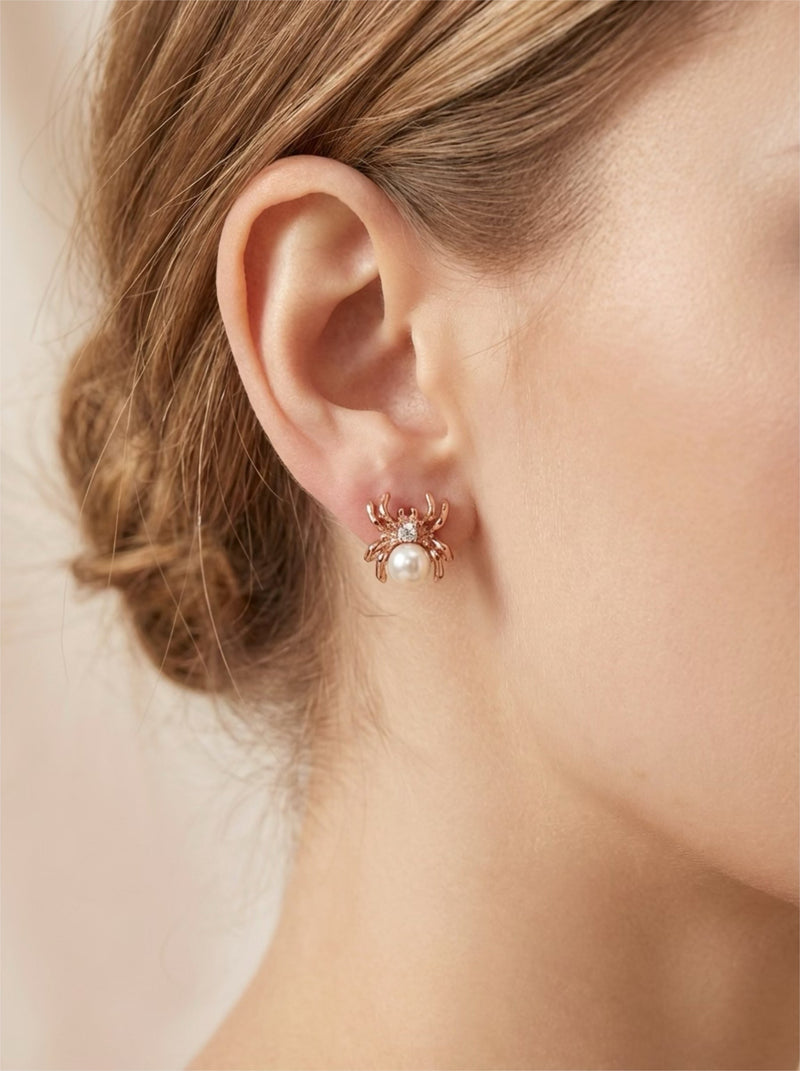 Boucles d'oreilles perles et crabes