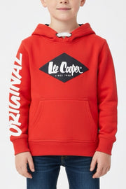 Lee Cooper Rode Jongens Hoodie met Logo