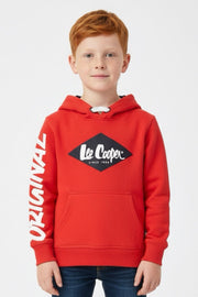 Lee Cooper Rode Jongens Hoodie met Logo