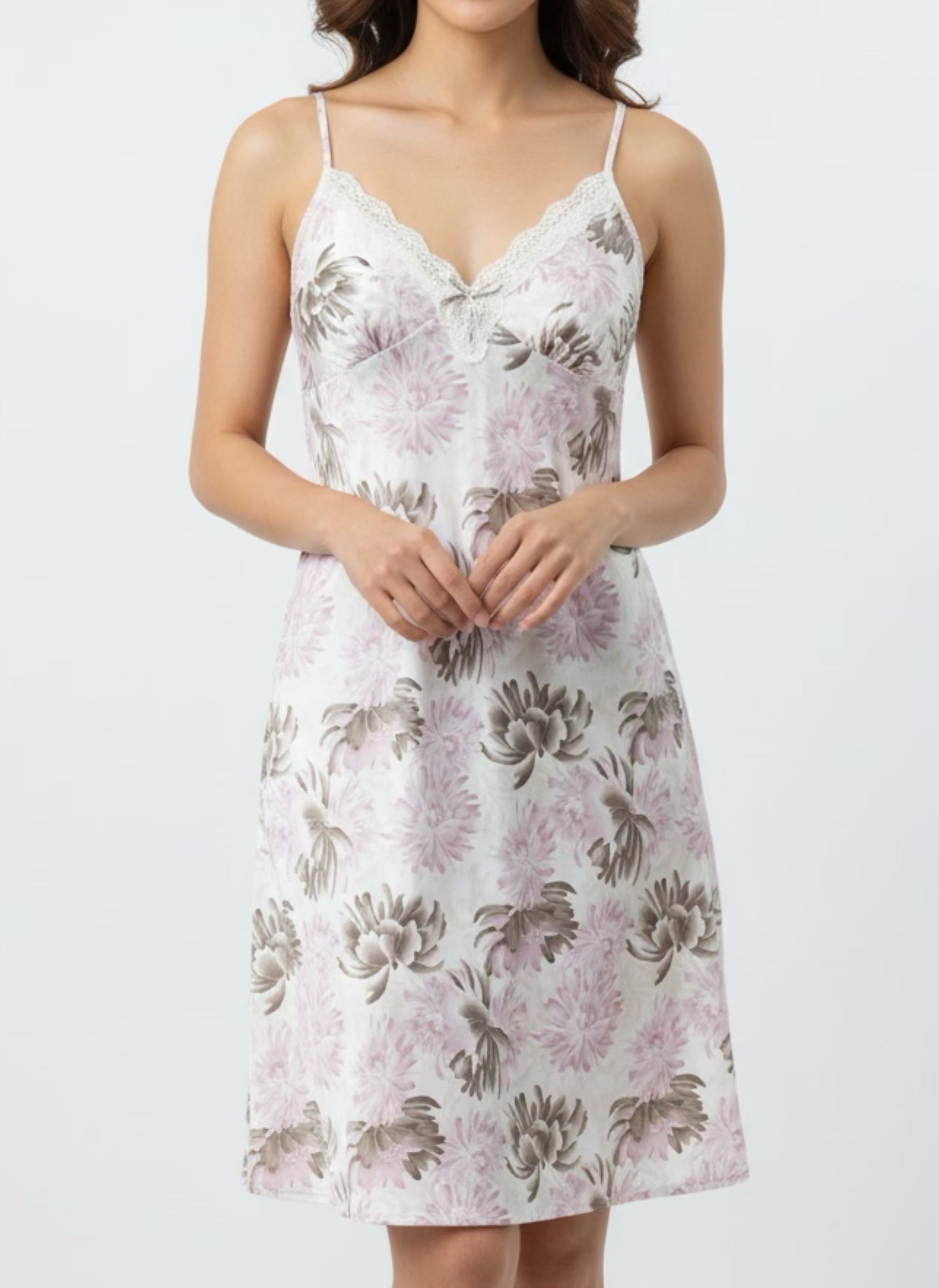 Flower Satin Chemise