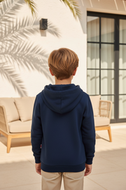 Lee Cooper Navy Jongens Hoodie met Rood Logo