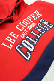Lee Cooper Rode Jongens Hoodie College met Colorblock