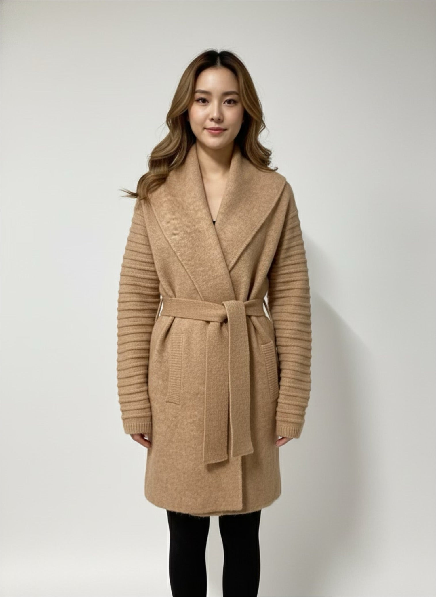 Long cardigan Camel