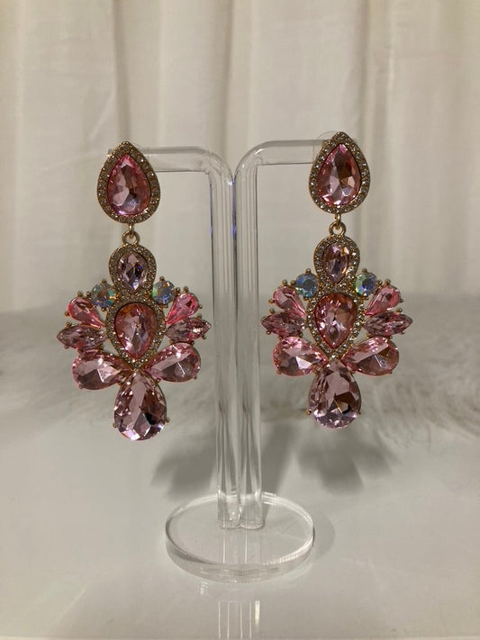 Rosé Royale Crystal Statement Oorbellen