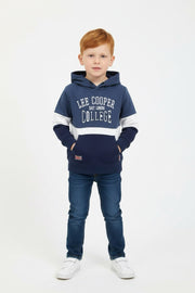 Lee Cooper Blauwe Jongens Hoodie College met Colorblock