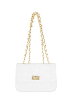 Bag stitching gold and white details