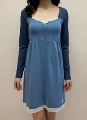 Vive Maria Heavenly Dream Blauwe Nachtjurk met Kant