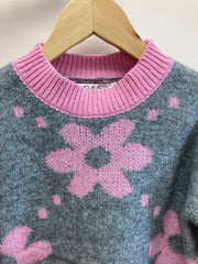 Meisjes Trui met Bloemen – Zachte Kindertrui – Outlet