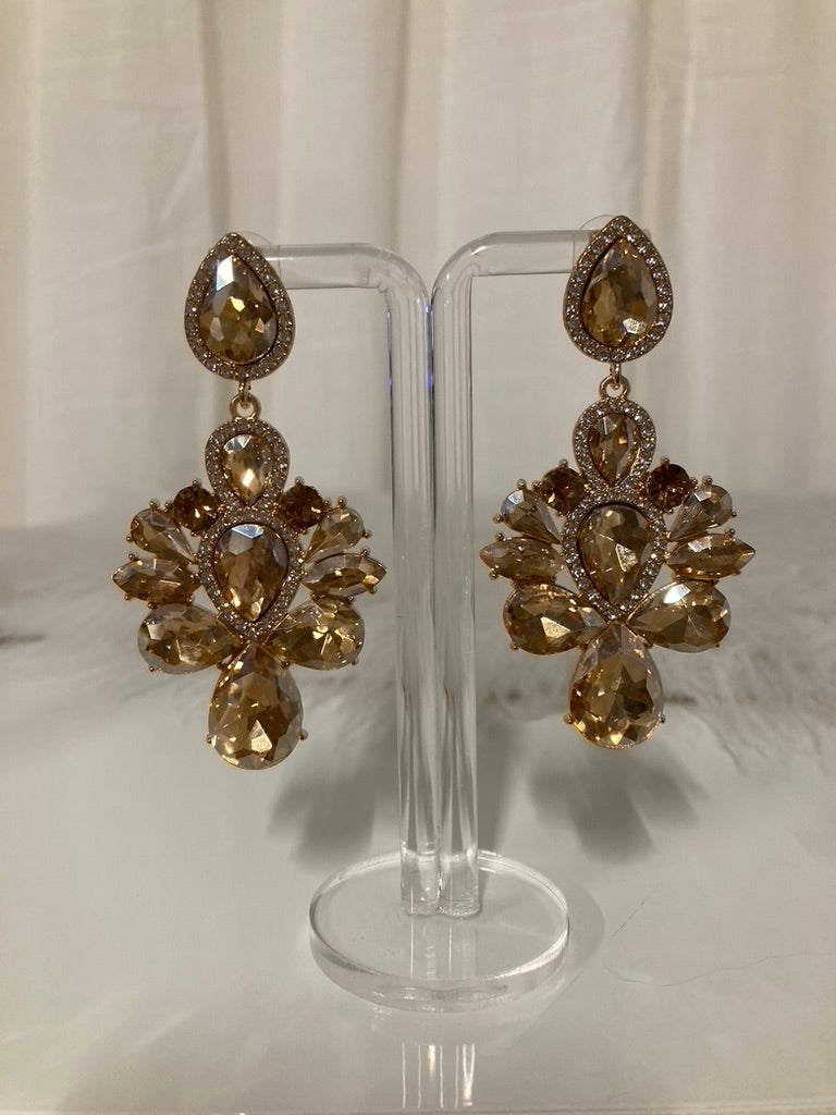 Champagne Royale Crystal Statement Oorbellen