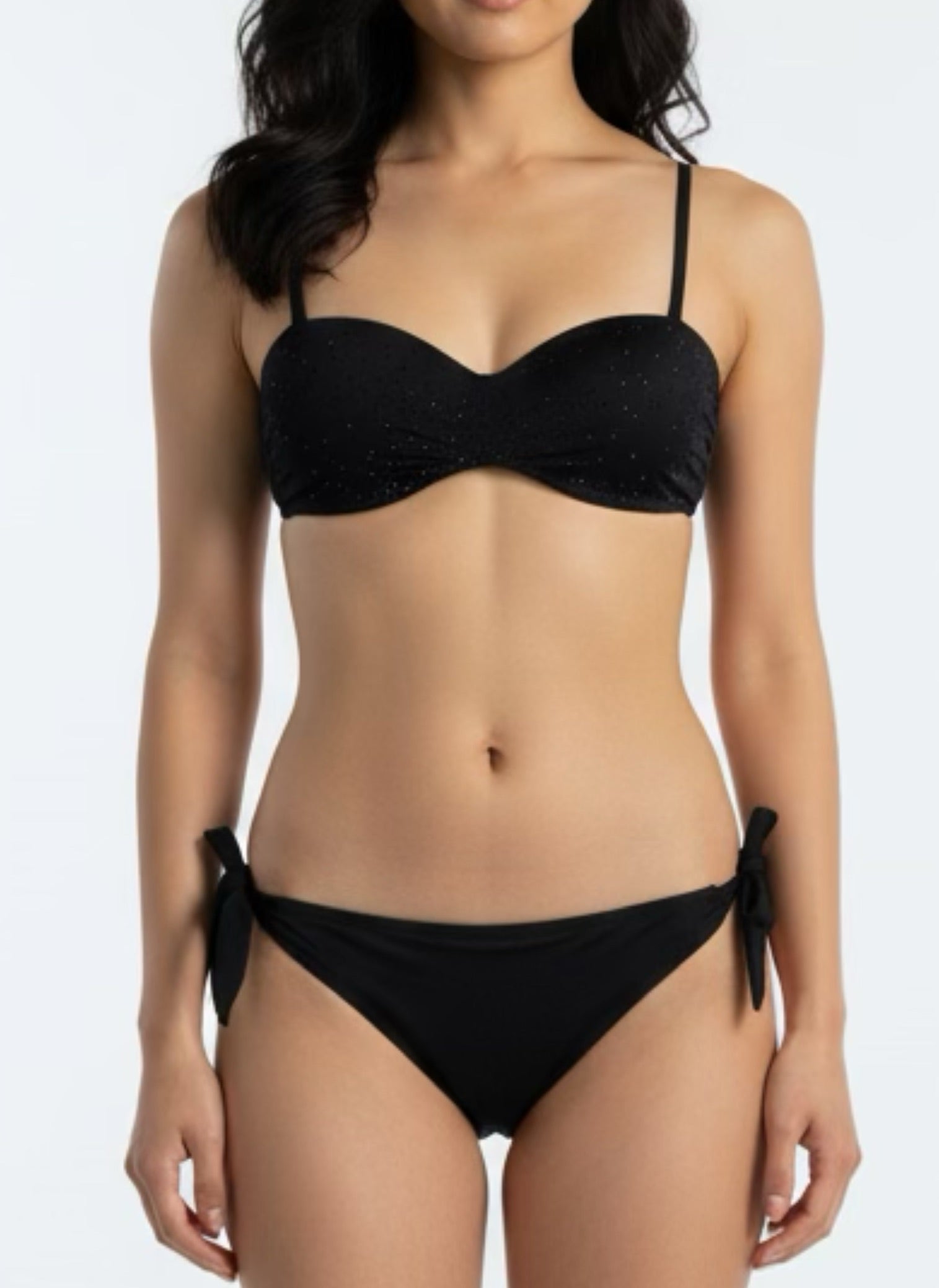 Push up bikini sexkiss black glitter