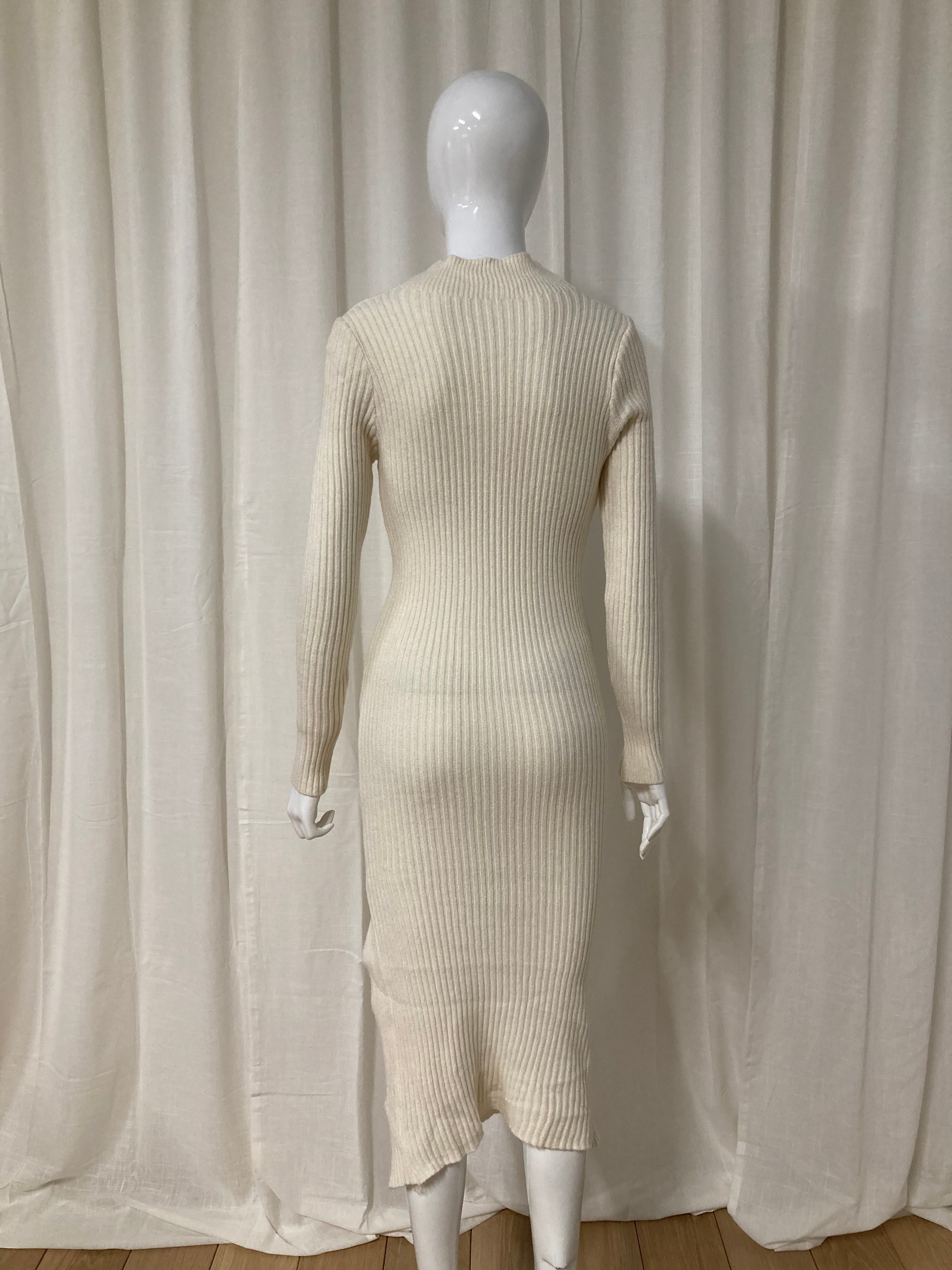 Knit dress ecru