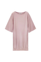 T-shirt dress with shiny coating Pink