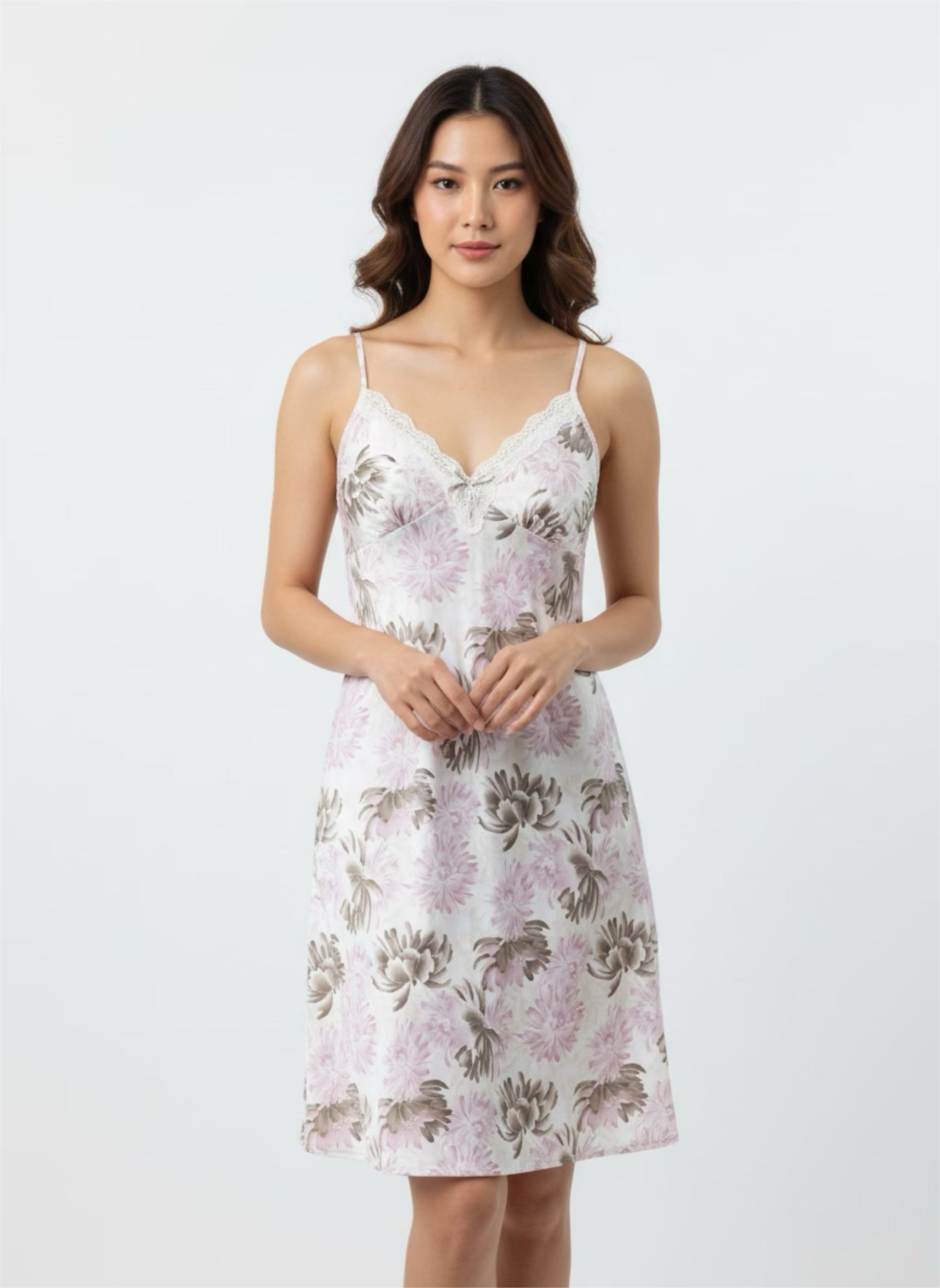 Flower Satin Chemise