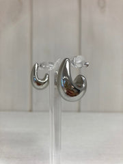 Luna Silver Dome Oorbellen