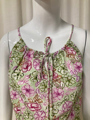 Akoz Groene Korte Jumpsuit met Bloemenprint groen-roze