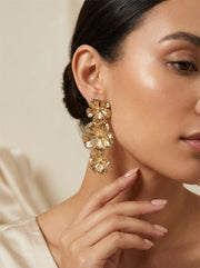 Golden Blossom Statement Oorbellen
