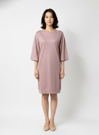 T-shirt dress with shiny coating Pink