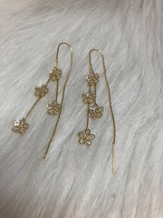 Golden Daisy Cascade Oorbellen