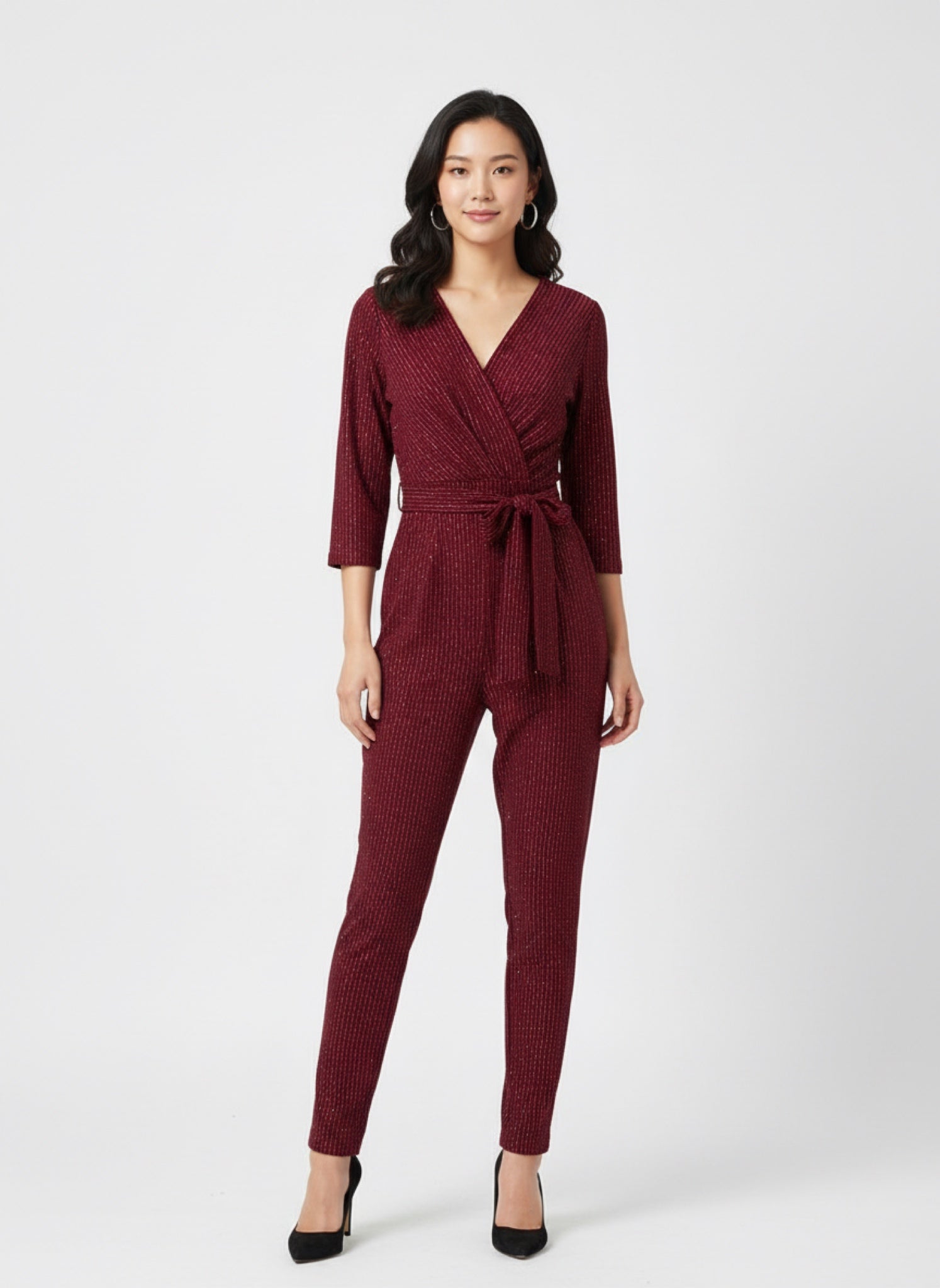 Combinaison bordeaux stripe